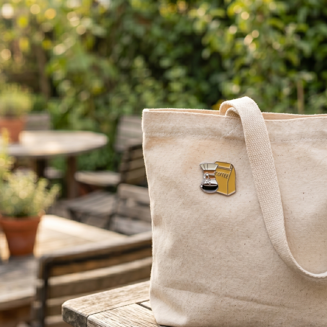 Pin Badge - Chemex & Coffee Bag
