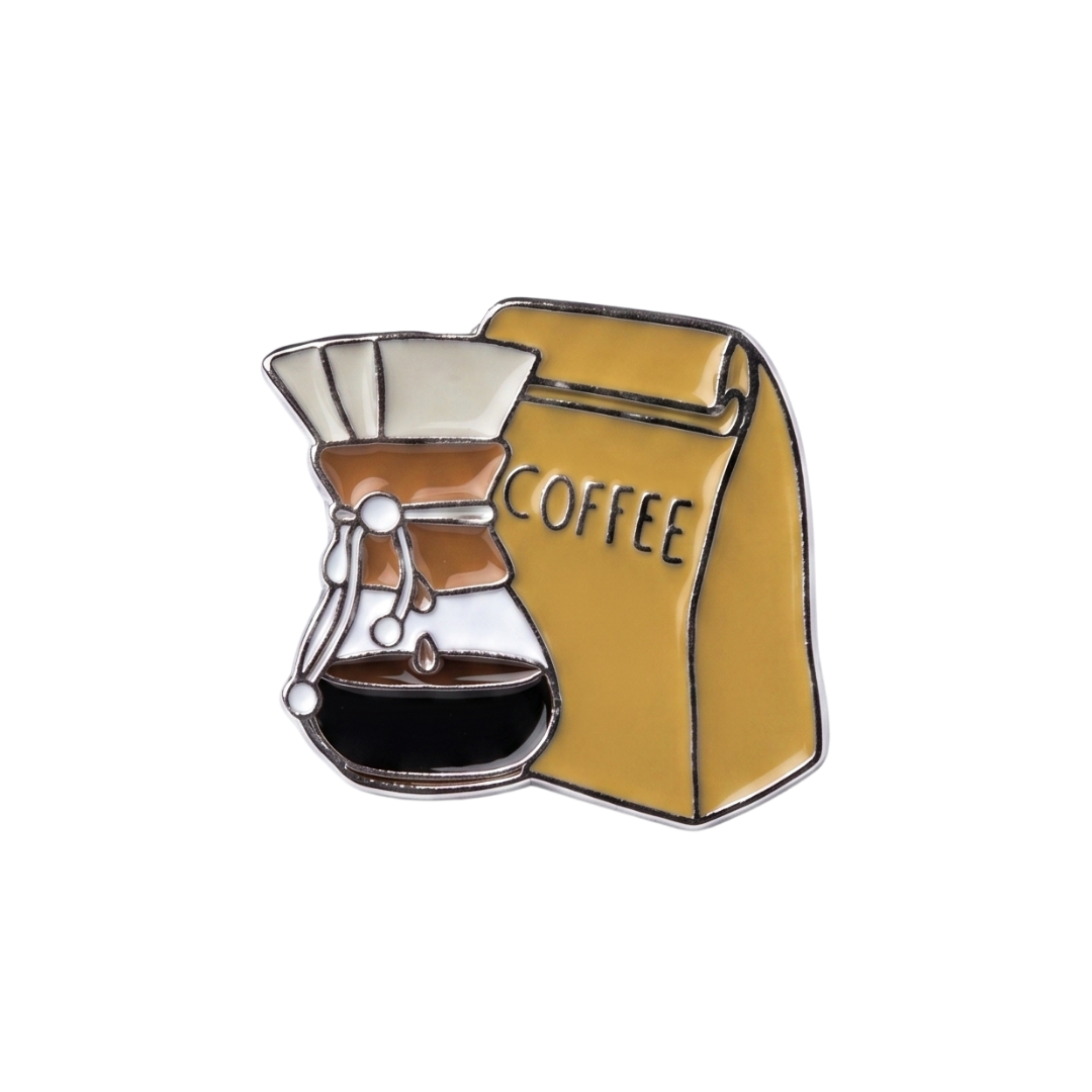 Pin Badge - Chemex & Coffee Bag