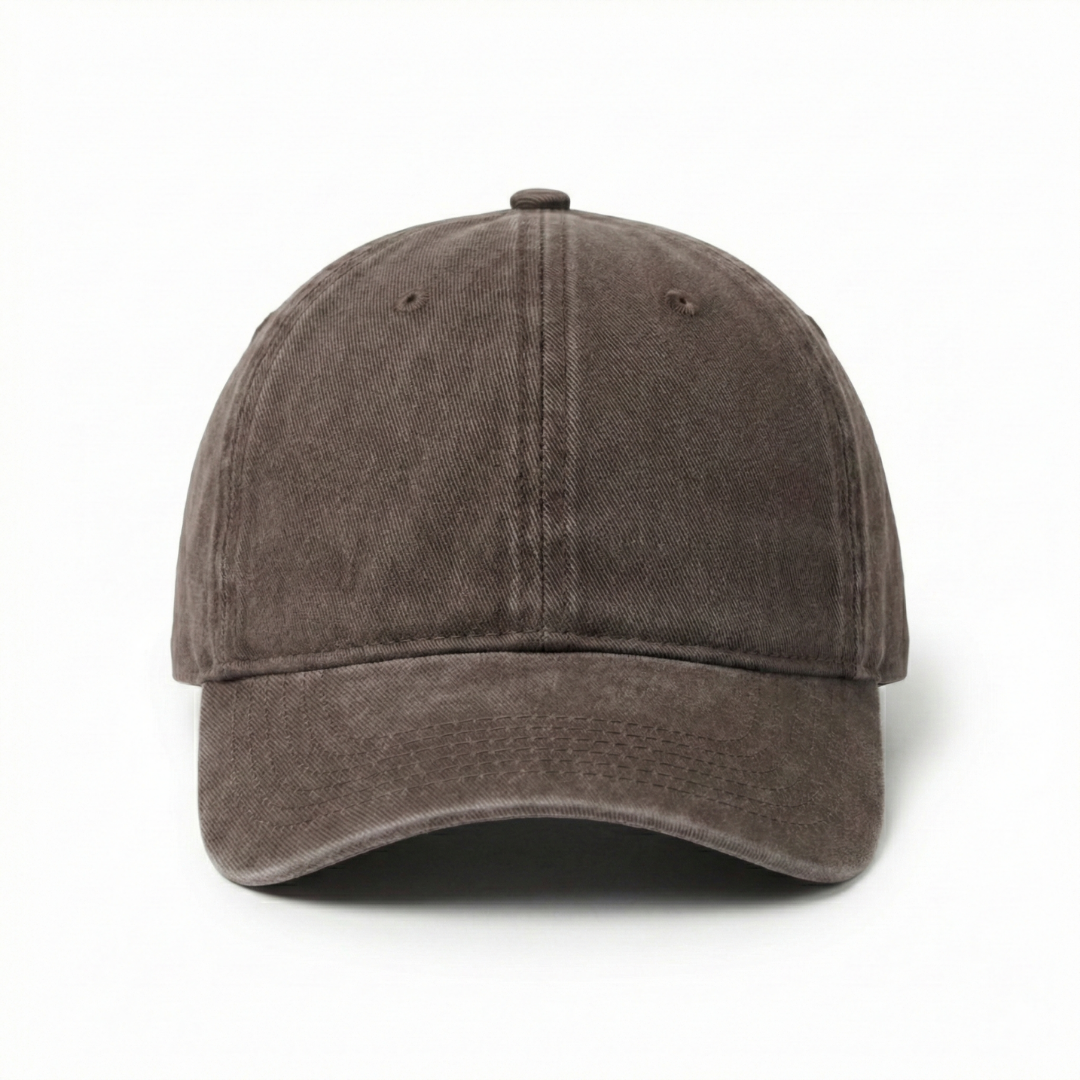 Washed Gabardine Cap - Brown