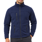 Navy Unisex Fleece Jacket with 3 Zip Pockets