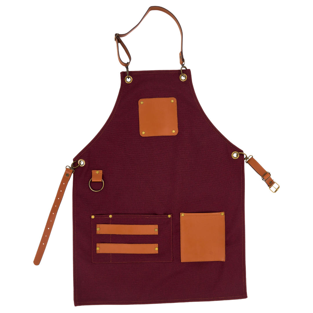 Madrid Apron - Deep Merlot