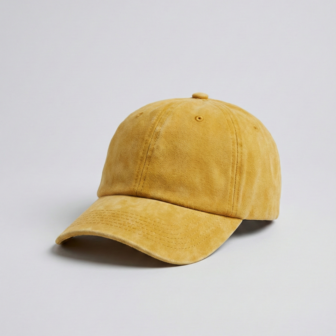 Washed Gabardine Cap - Yellow