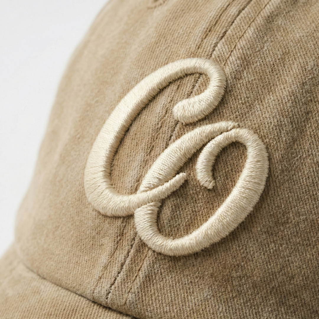 Washed Gabardine Cap - Beige