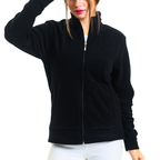 Black Unisex Full-Zip Fleece Jacket
