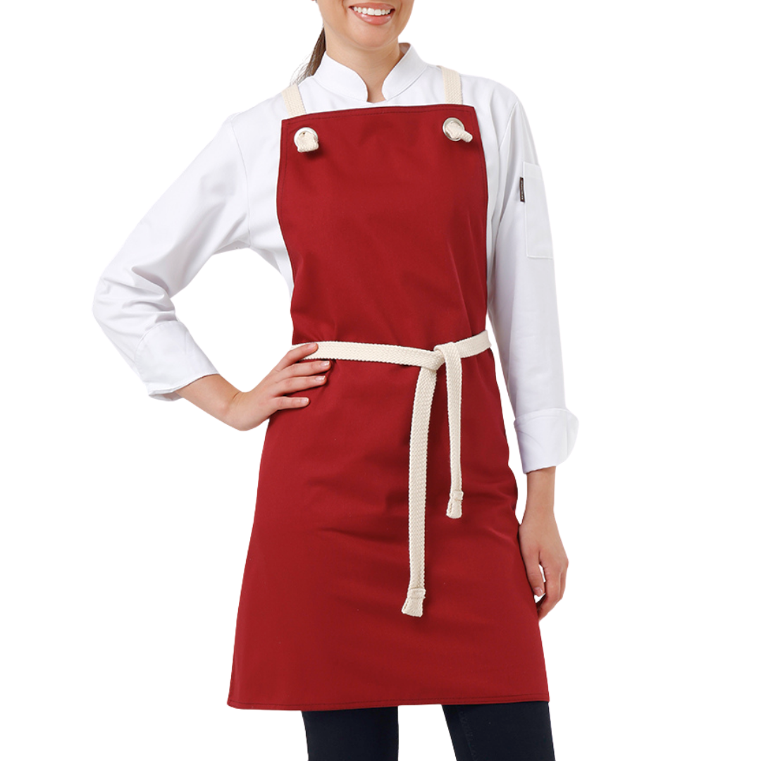 Basel apron in Burgundy – product photograph 3