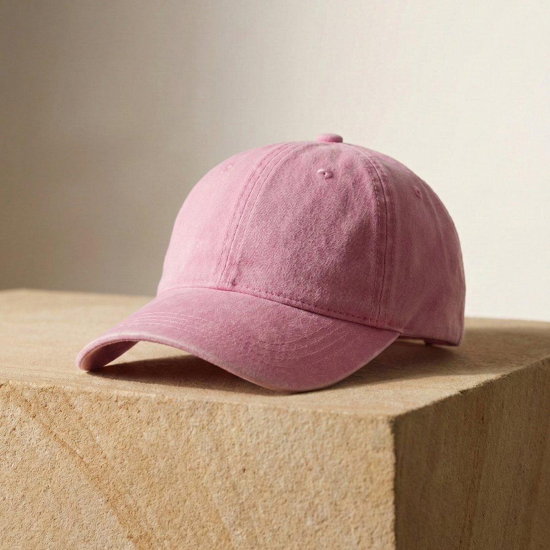 Washed Gabardine Cap - Light Pink