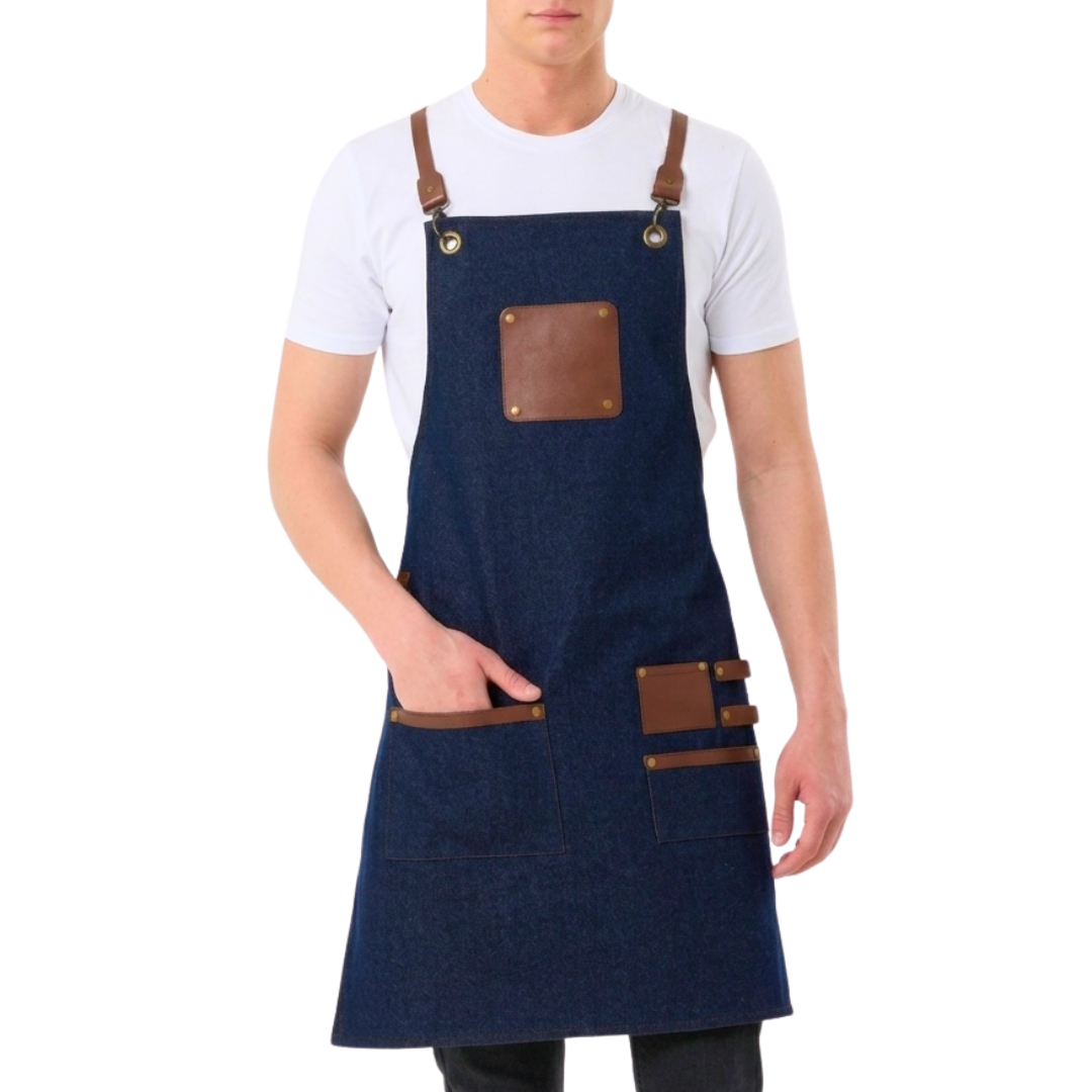 Istanbul Apron - Blue Denim