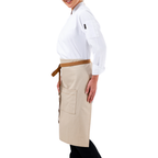 Ecru Lisbon cotton waist apron, product view 2