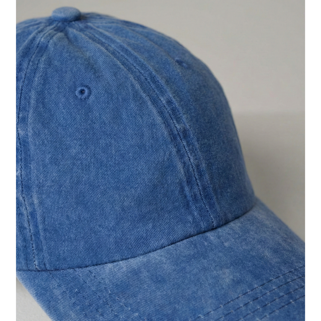 Washed Gabardine Cap - Blue