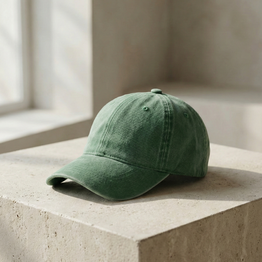 Washed Gabardine Cap - Green