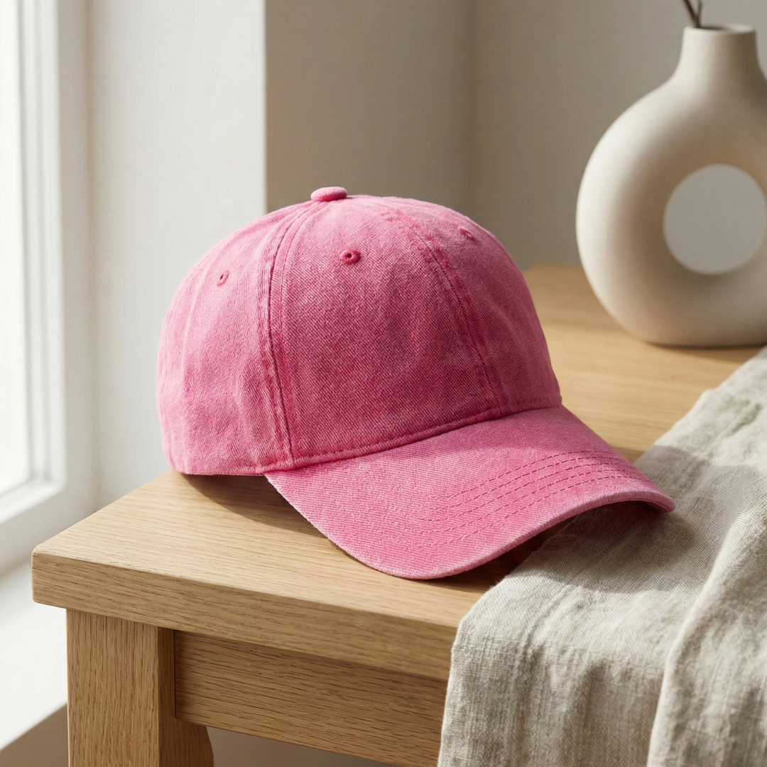 Washed Gabardine Cap - Pink