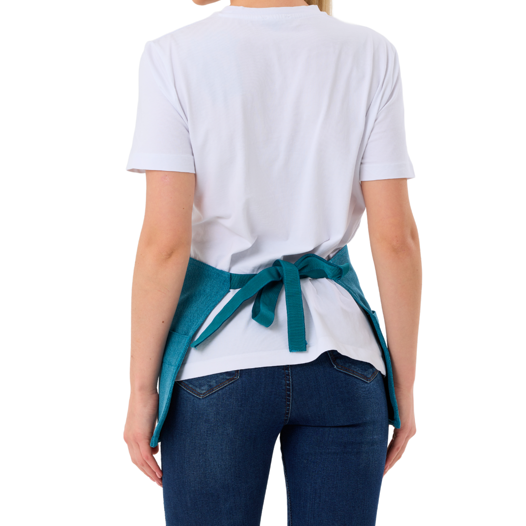 Stockholm Bistro Apron - Teal Blue