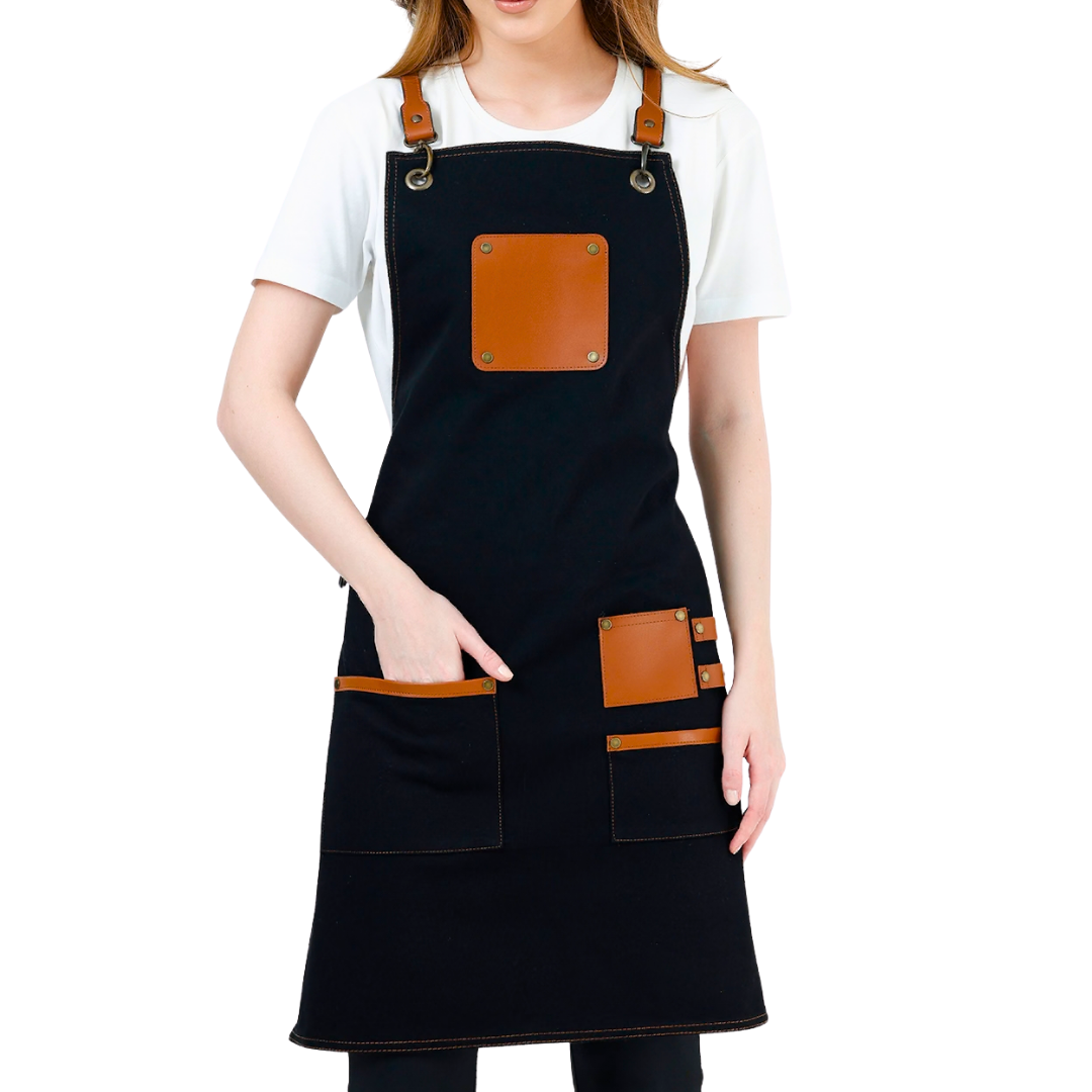 Istanbul Apron - Black Denim