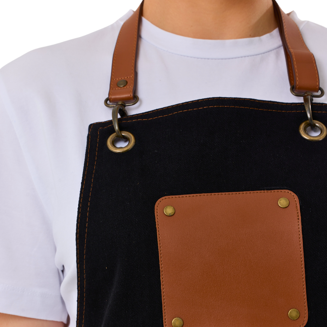 Madrid Apron - Black Denim
