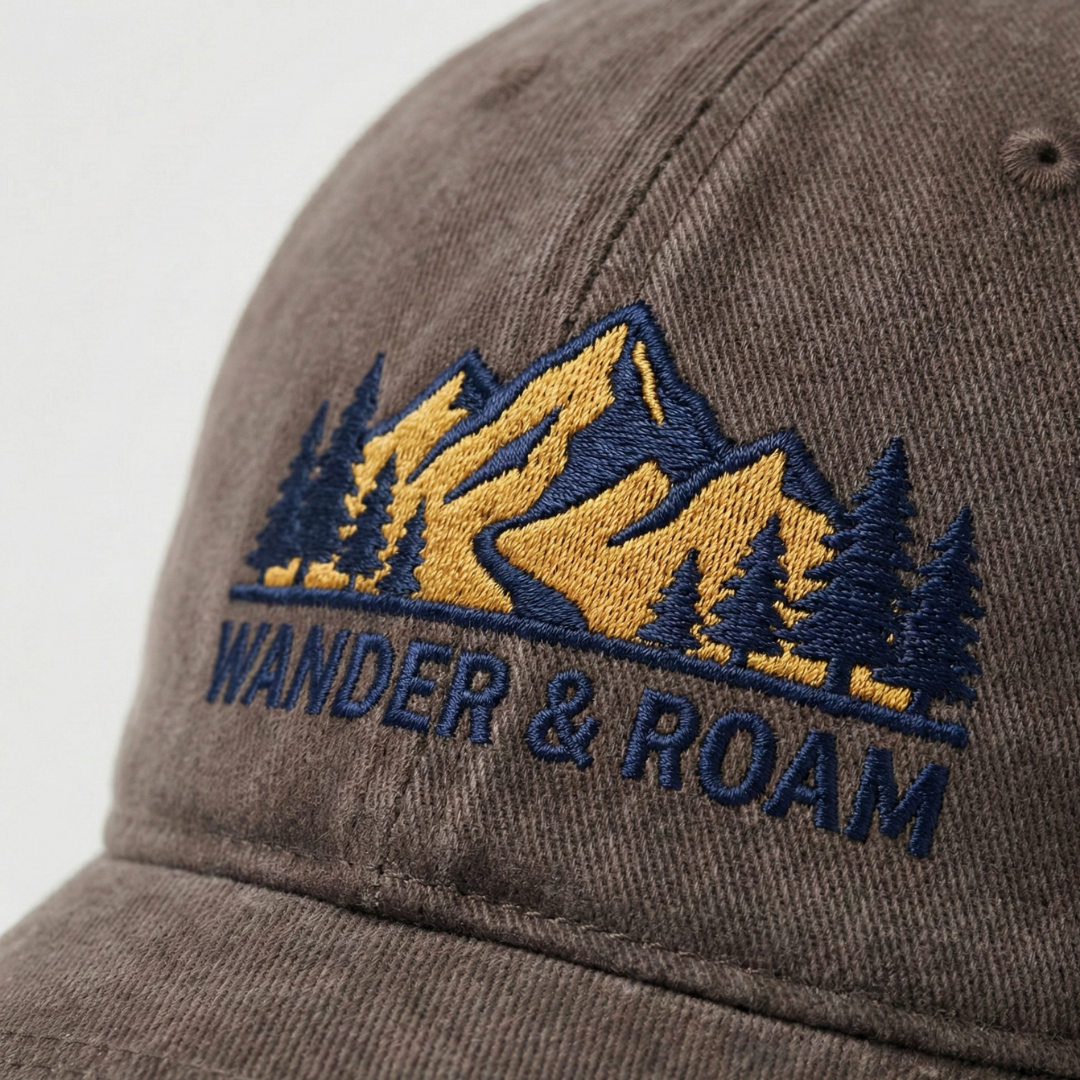 Washed Gabardine Cap - Brown