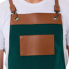 Personalised Premium Apron with Vegan Leather Accents