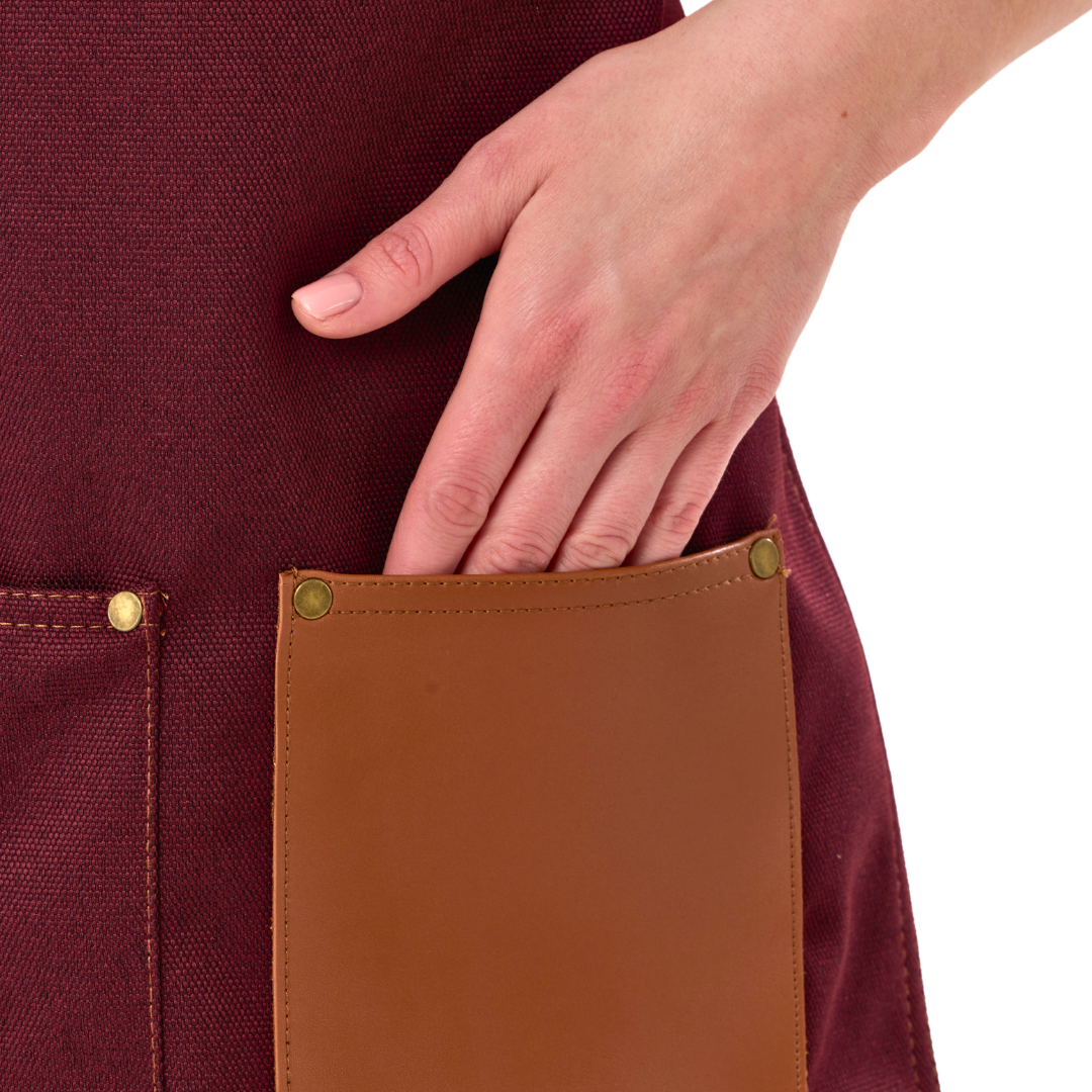Madrid Apron - Deep Merlot