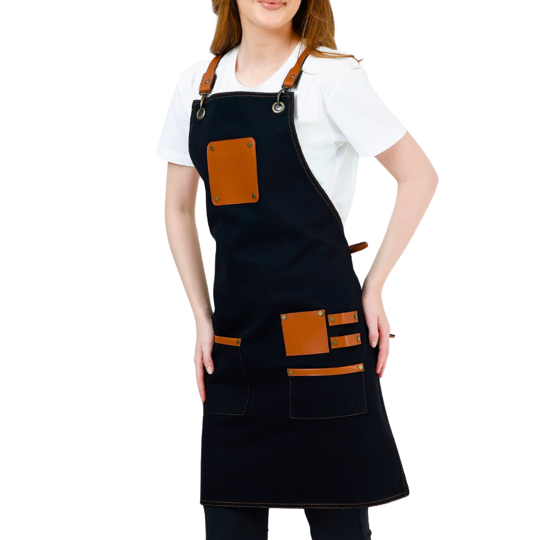 Istanbul Apron - Black Denim