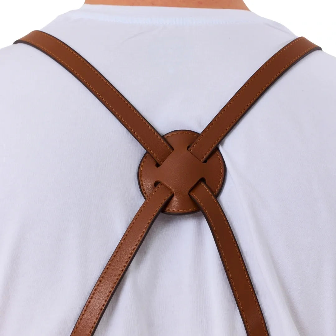 Personalised Premium Apron with Vegan Leather Accents