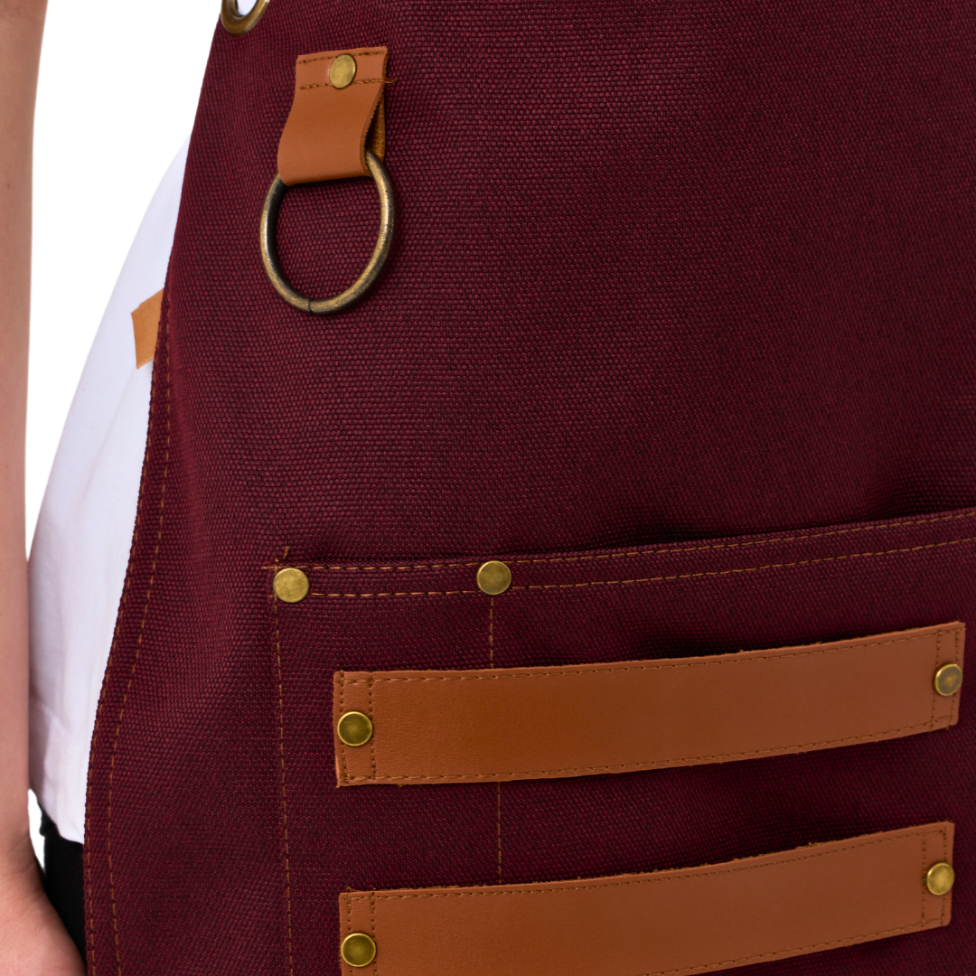 Madrid Apron - Deep Merlot