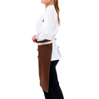Brown Lisbon cotton waist apron, product view 3
