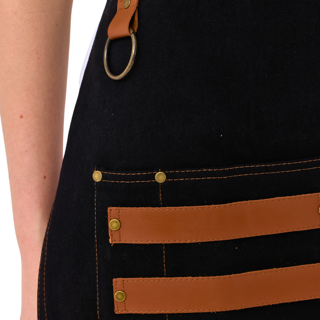 Madrid Apron - Black Denim