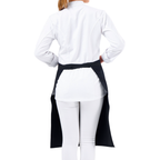 Black Lisbon cotton waist apron, product view 4