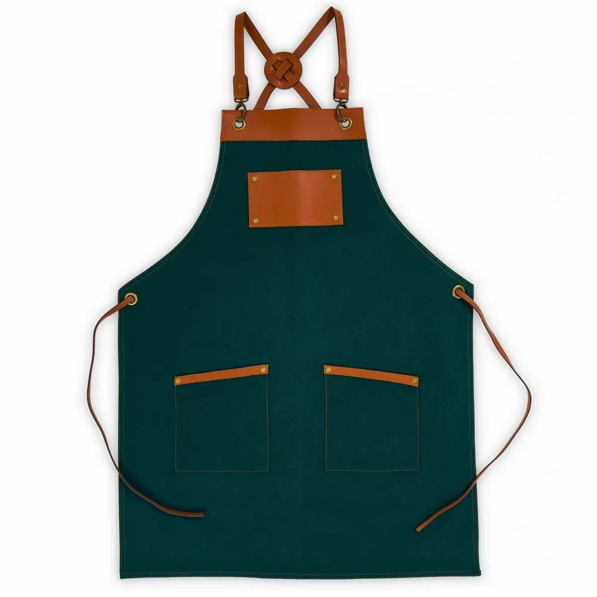 Personalised Premium Apron with Vegan Leather Accents