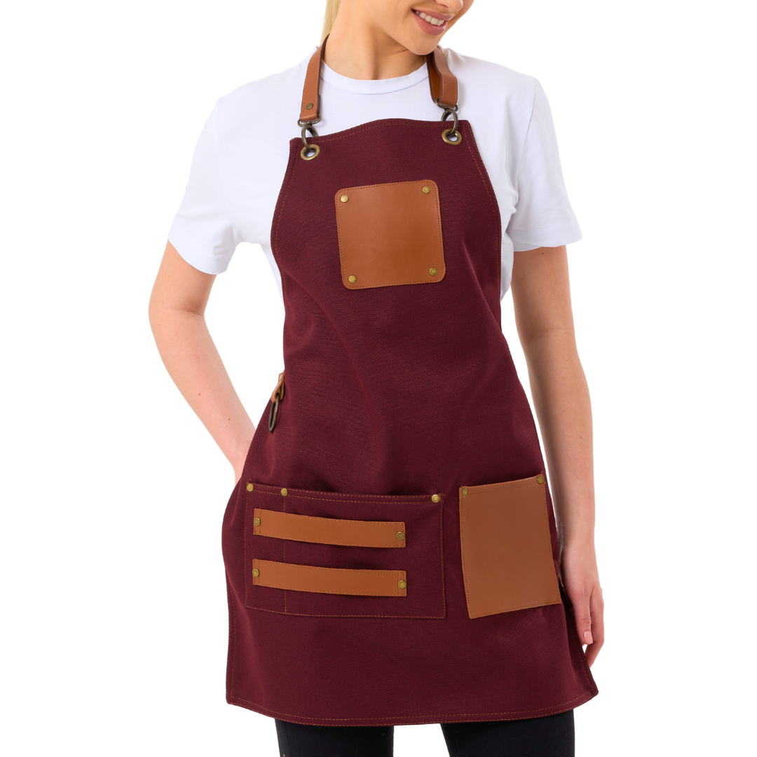 Madrid Apron - Deep Merlot