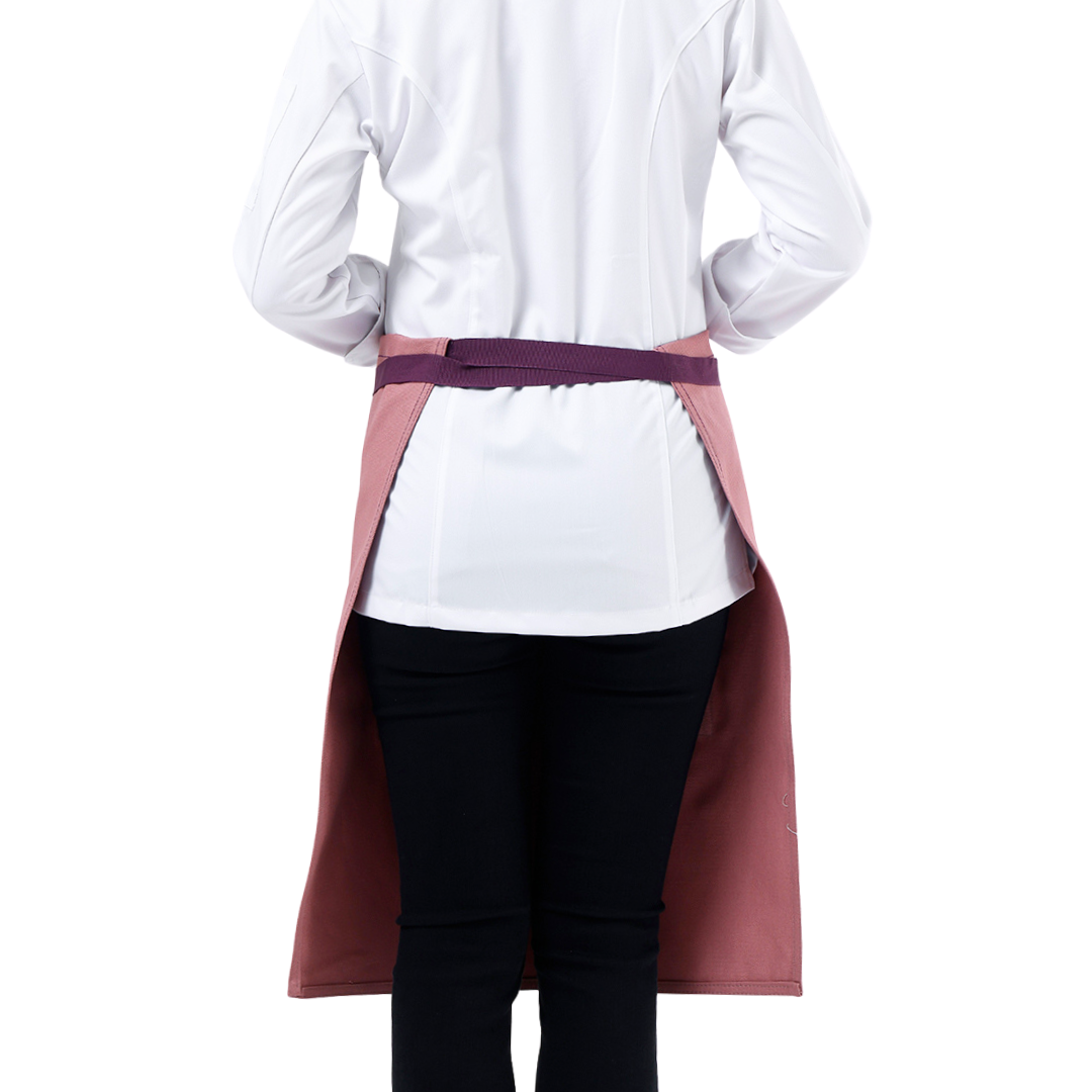 Dusty Rose Lisbon cotton waist apron, product view 5