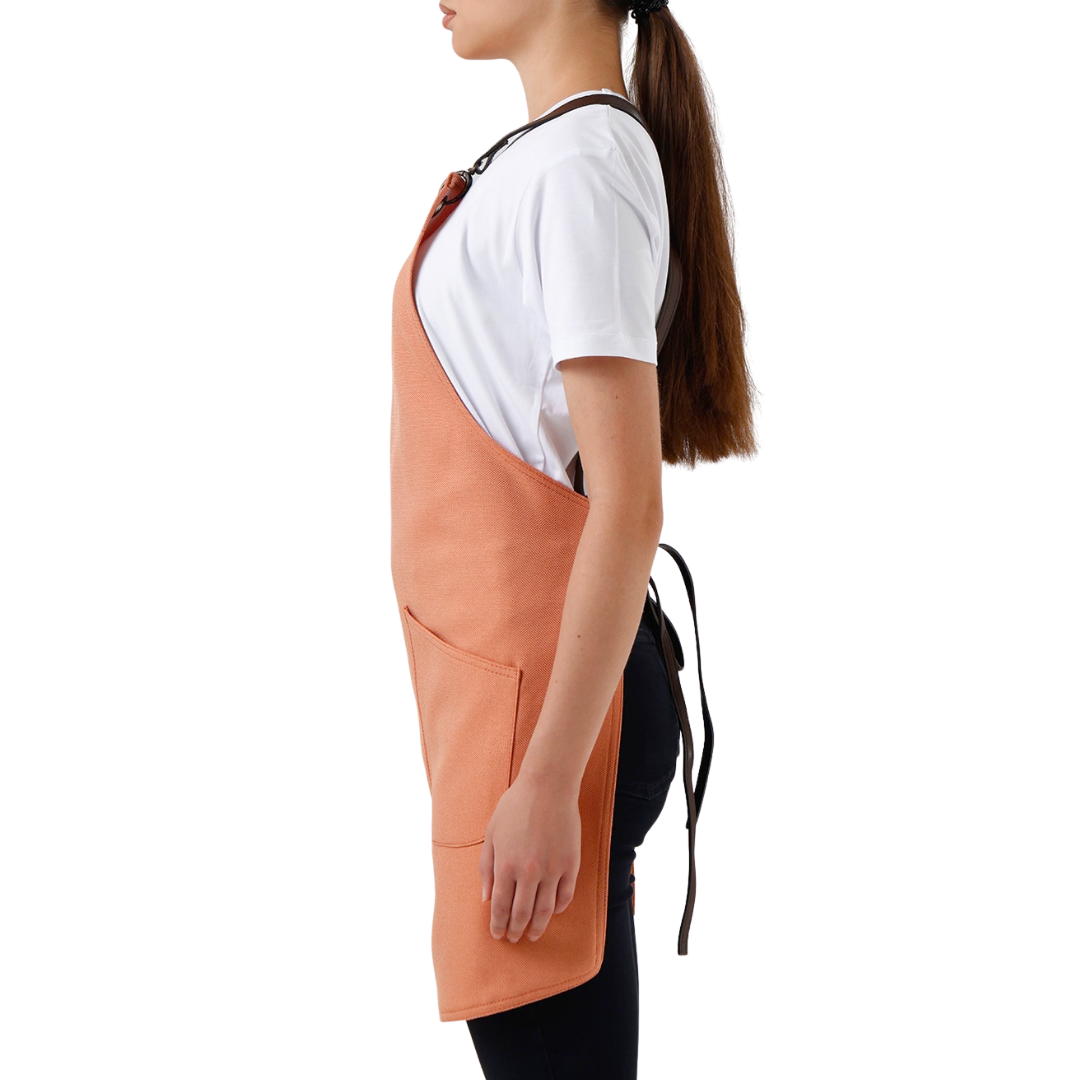 Copenhagen apron in Salmon Pink – product photograph 5