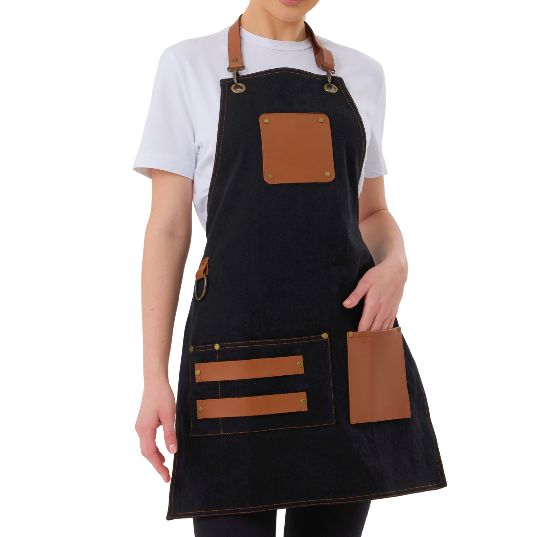 Madrid Apron - Black Denim