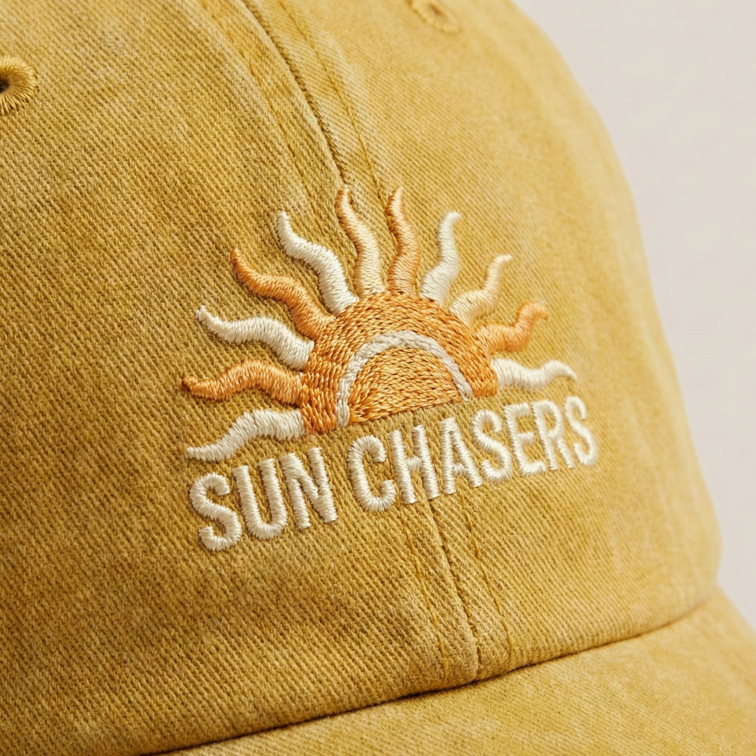 Washed Gabardine Cap - Yellow