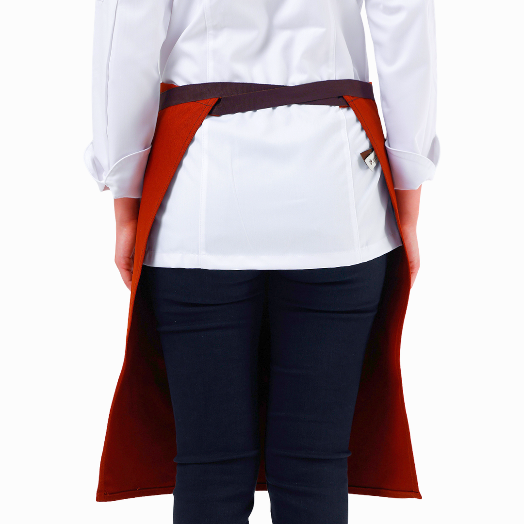 Terracotta Lisbon cotton waist apron, product view 5
