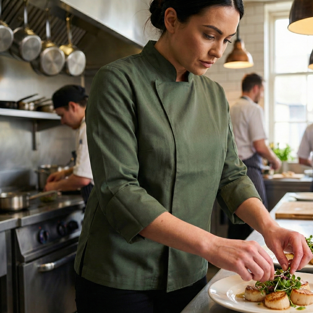 Women’s Chef Jacket – Khaki