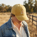 Washed Gabardine Cap - Yellow