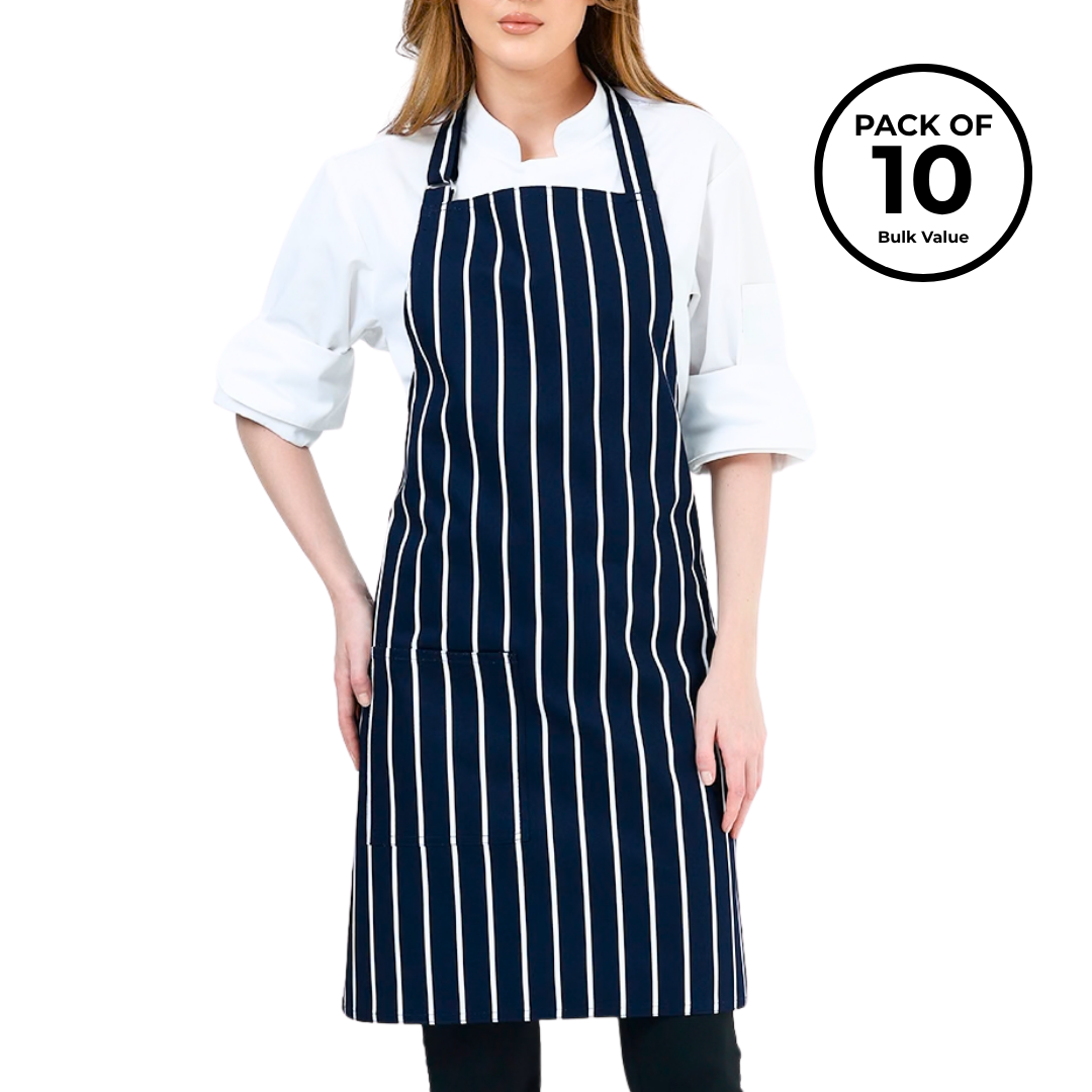 Bulk Apron Packs - Navy Stripe