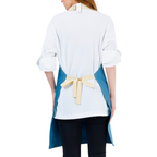Naples Apron - Steel Blue (Ecru Straps)