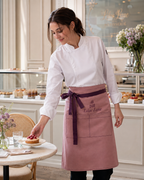 Dusty Rose Lisbon cotton waist apron, product view 6