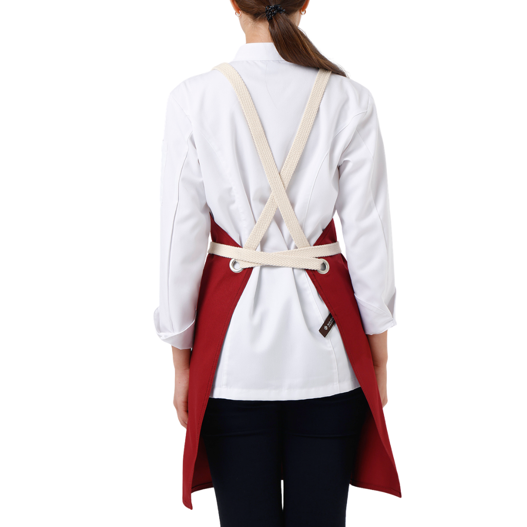 Basel apron in Burgundy – product photograph 7