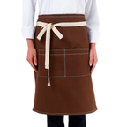 Brown Lisbon cotton waist apron, product view 1