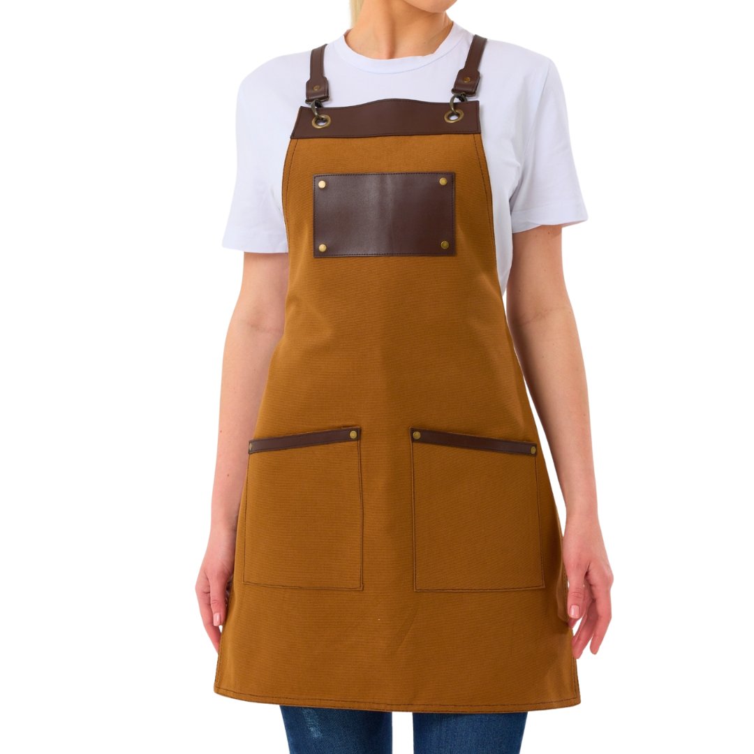 Amsterdam Apron - Caramel Brown – Apron Atelier