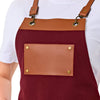 Personalised Premium Apron with Vegan Leather Accents