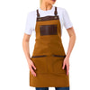 Personalised Premium Apron with Vegan Leather Accents