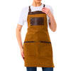 Personalised Premium Apron with Vegan Leather Accents