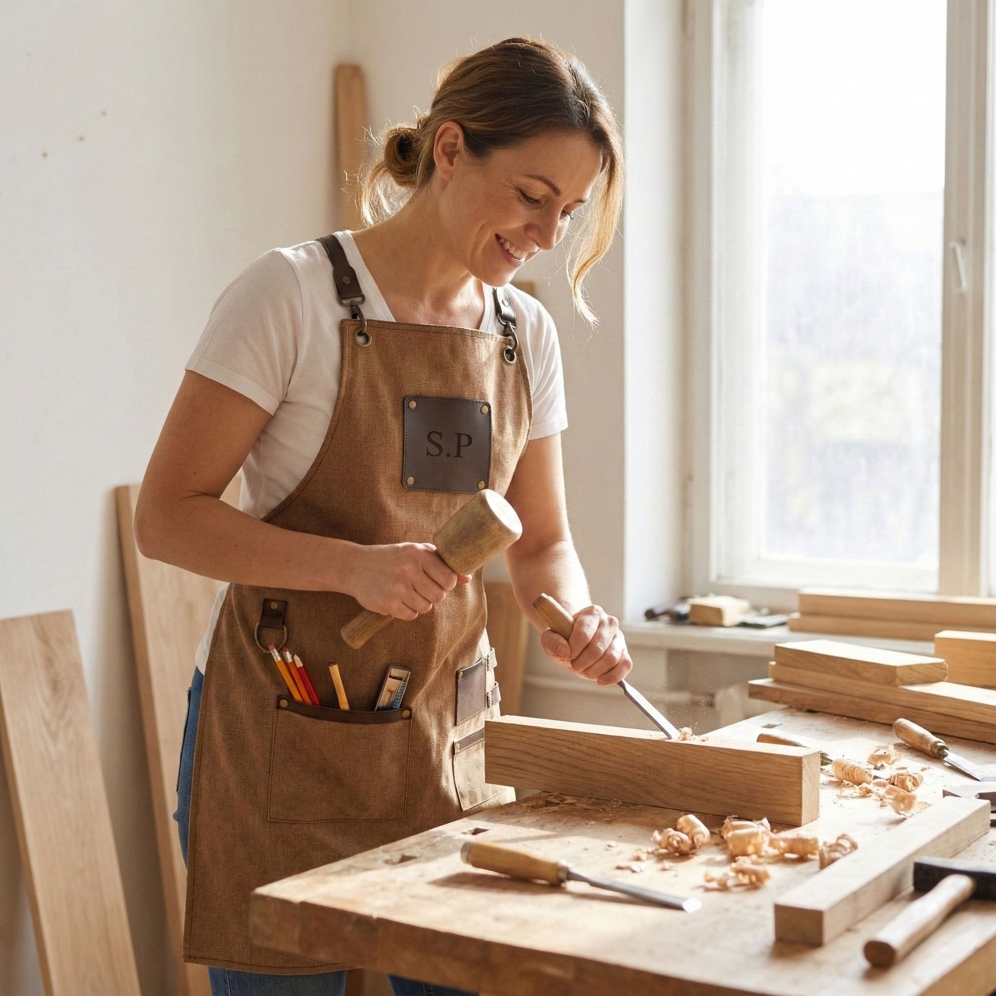 Istanbul Apron - Cappuccino Brown