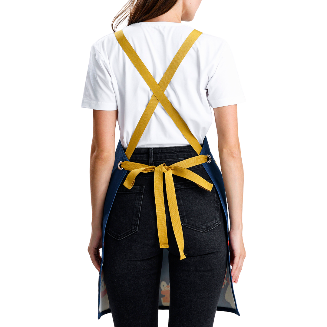 Winter Holiday Apron - Festive Penguins