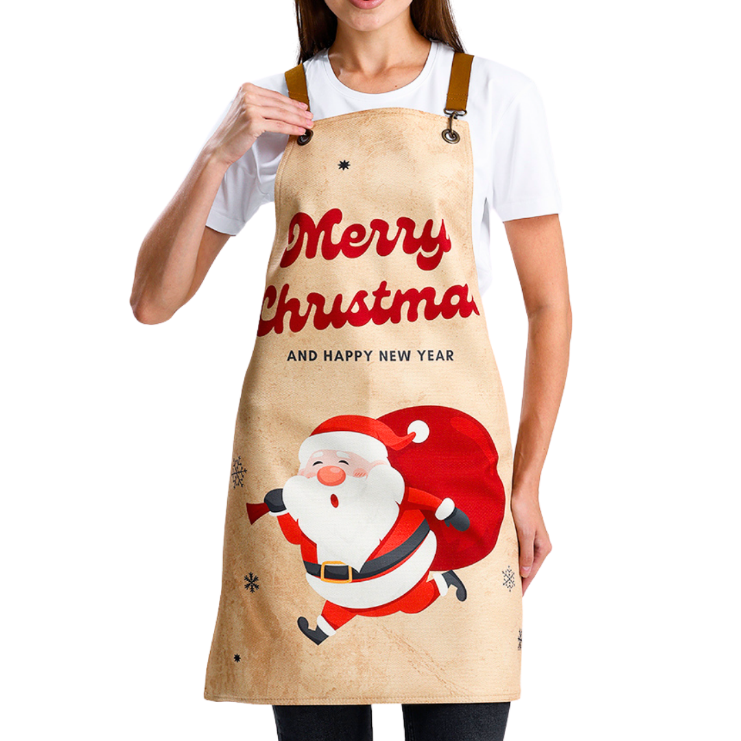 Winter Holiday Apron - Santa Sack