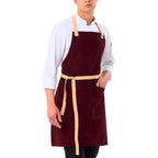 Naples Apron - Burgundy Red