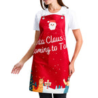 Winter Holiday Apron - Santa Claus Coming